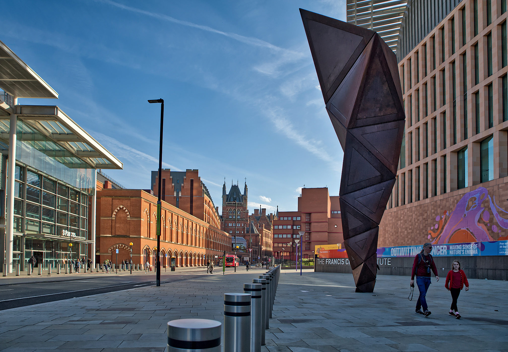 St Pancras Station and The Francis Crick Institute. Camden, London